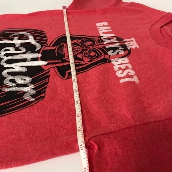Nwot - Men’s Red T-Shirt StarWars “Galaxy’s Best Father” Printed. Size : S - Picture 5 of 5